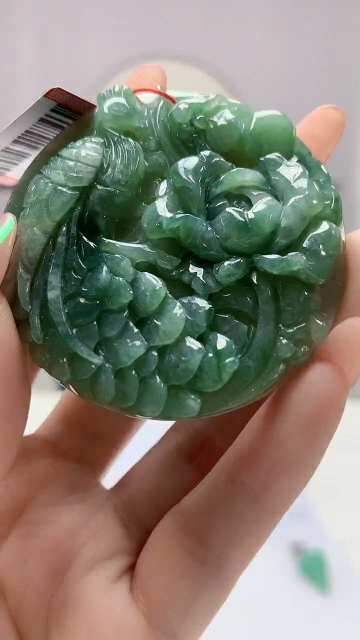 【闪购商品】定制翡翠未镶嵌4852DD-毛货挂件144