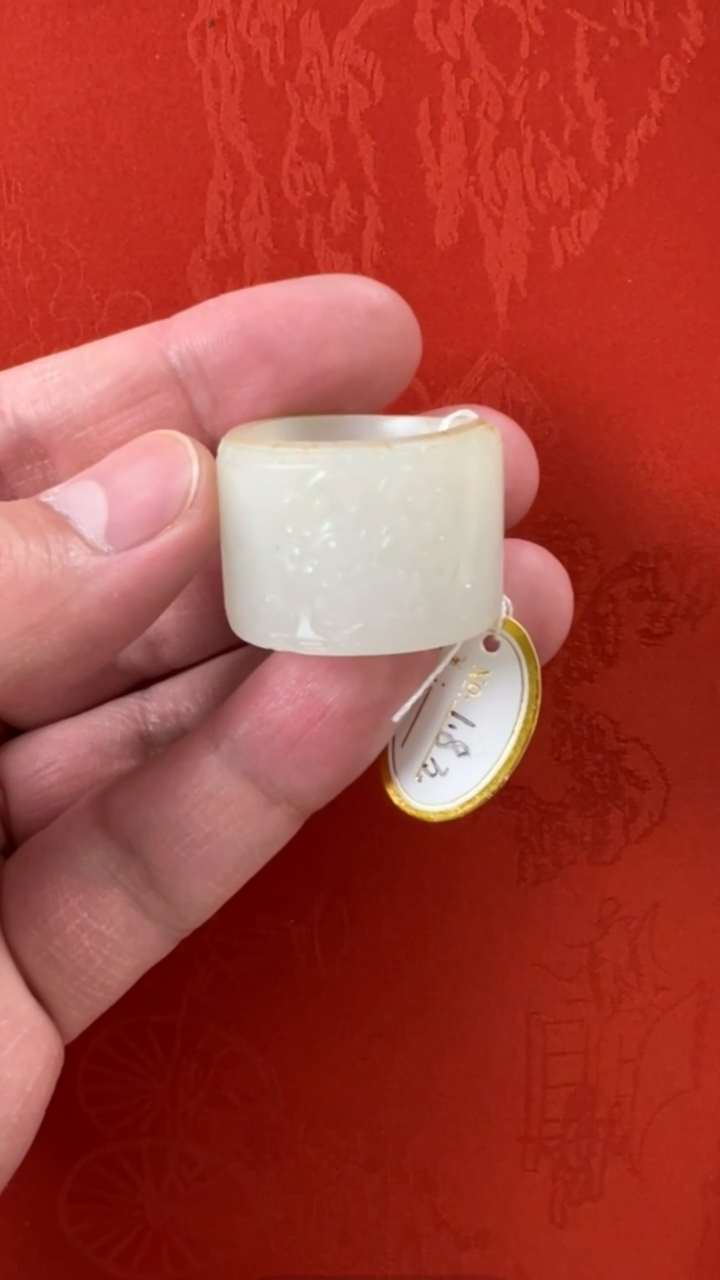 【闪购商品】和田玉扳指未镶嵌新疆料21内径兽面扳指