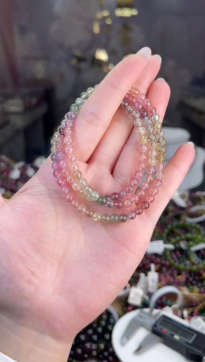【闪购商品】碧玺/未镶嵌4mm+碧玺多圈多样性发货
