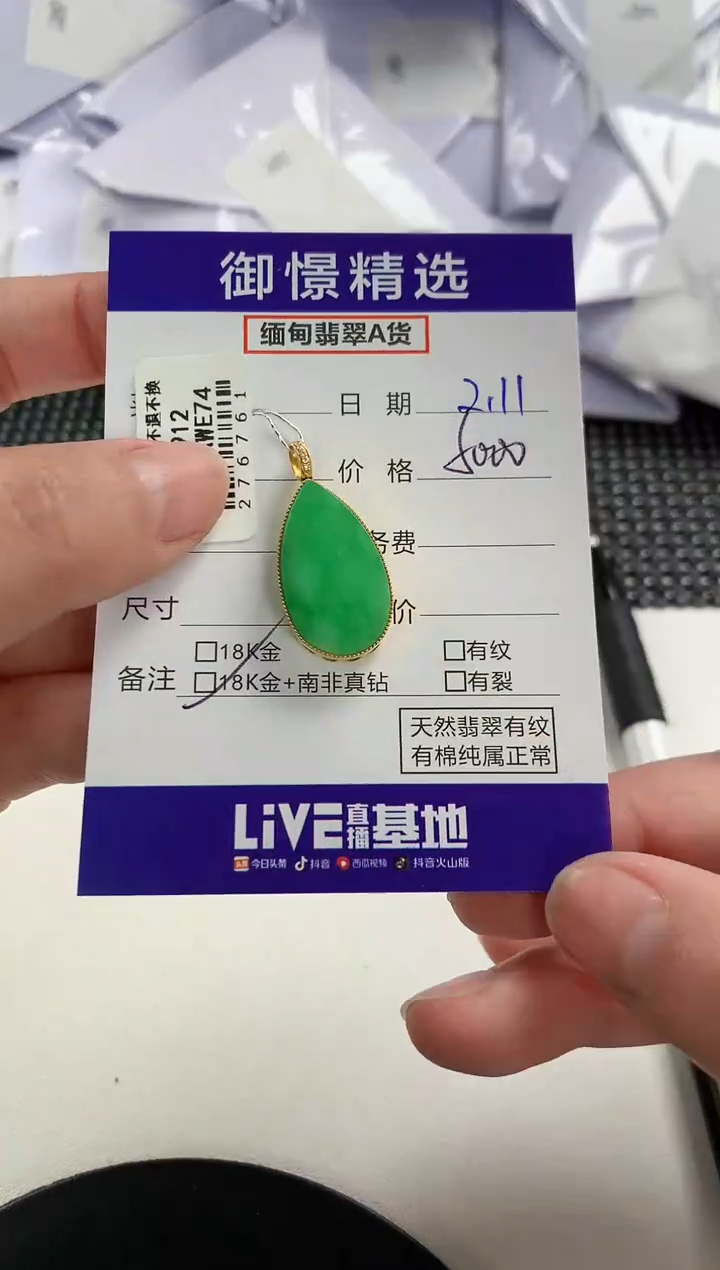 【闪购商品】翡翠颈饰18K金镶嵌81          