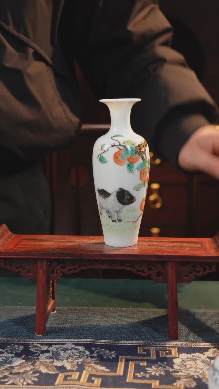 【闪购商品】摆件釉上粉彩纯手绘手工原创瓷器