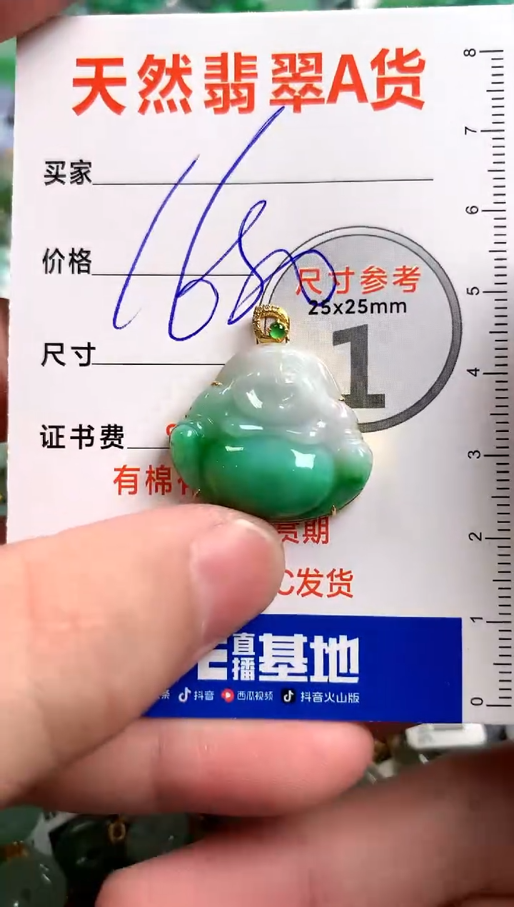 【闪购商品】翡翠颈饰18K金镶嵌0715558646