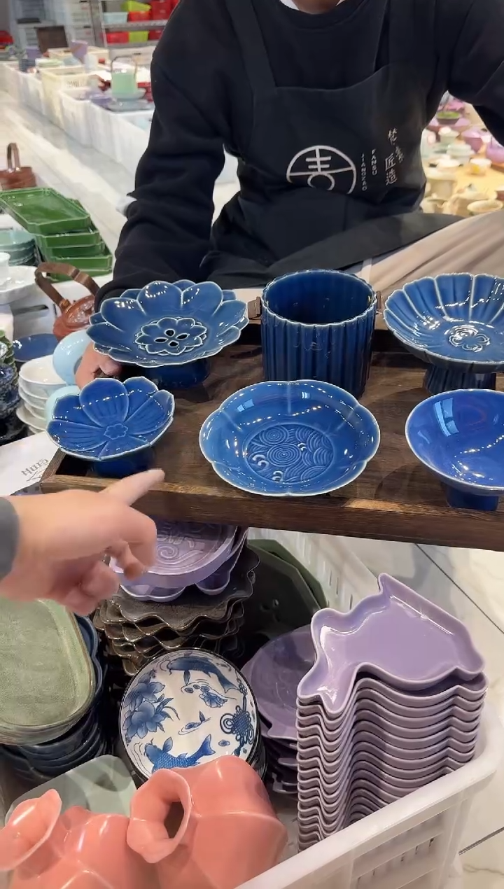 瓷片瓷微瑕商品 介意勿拍 【带托盘】