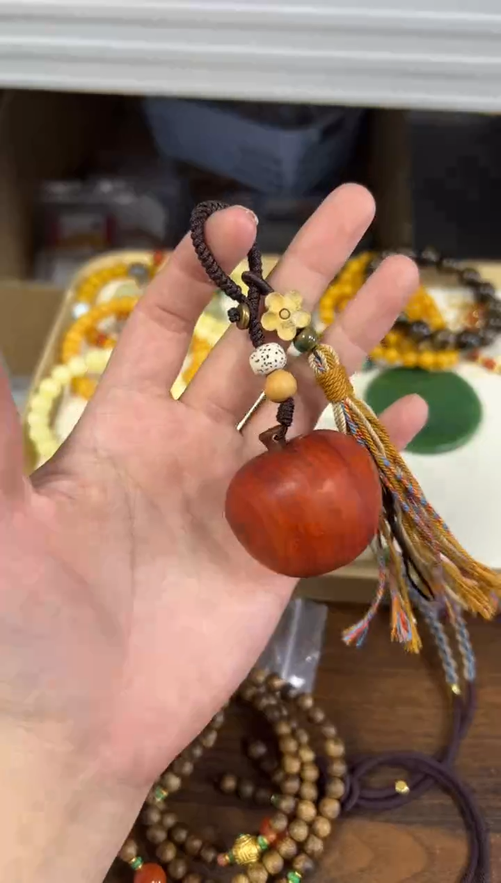 手串/手链小叶紫檀紫檀木苹果编制款挂件[13]