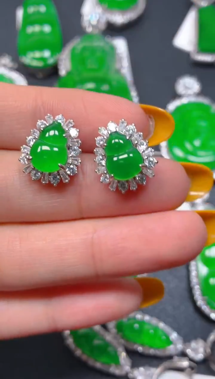 银S925镶嵌挂件翡翠1