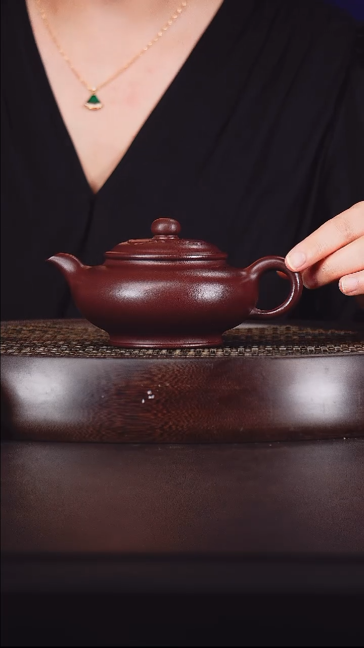 茶壶紫砂老紫泥大彬如意16
