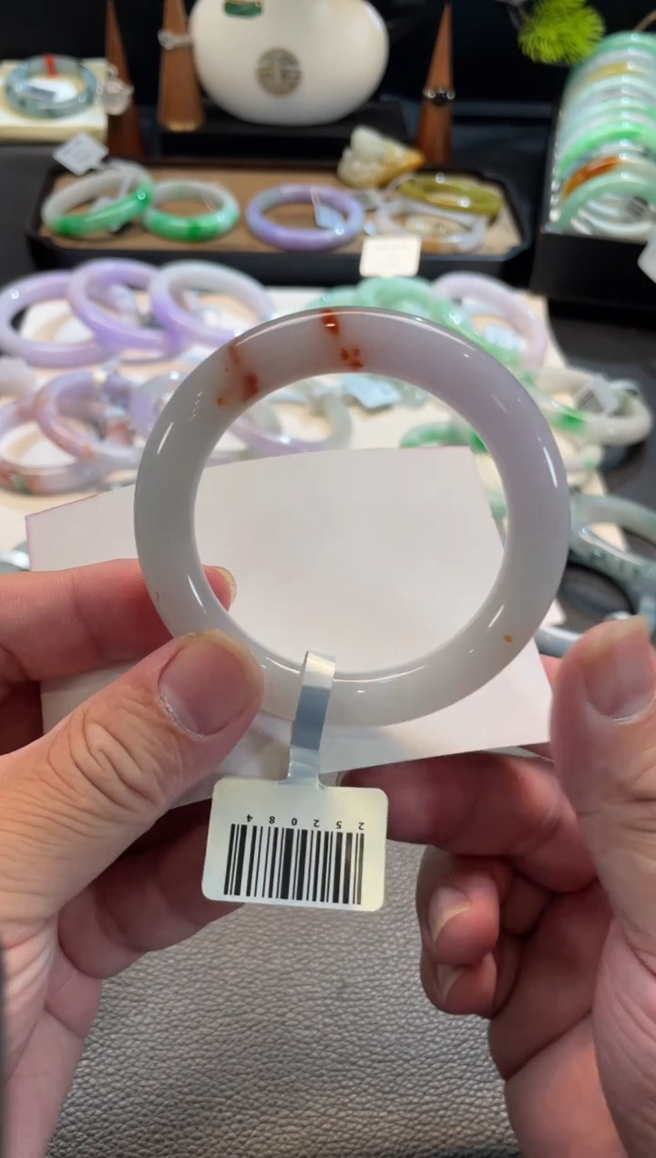 未镶嵌手镯翡翠95号 53圆条 棉线