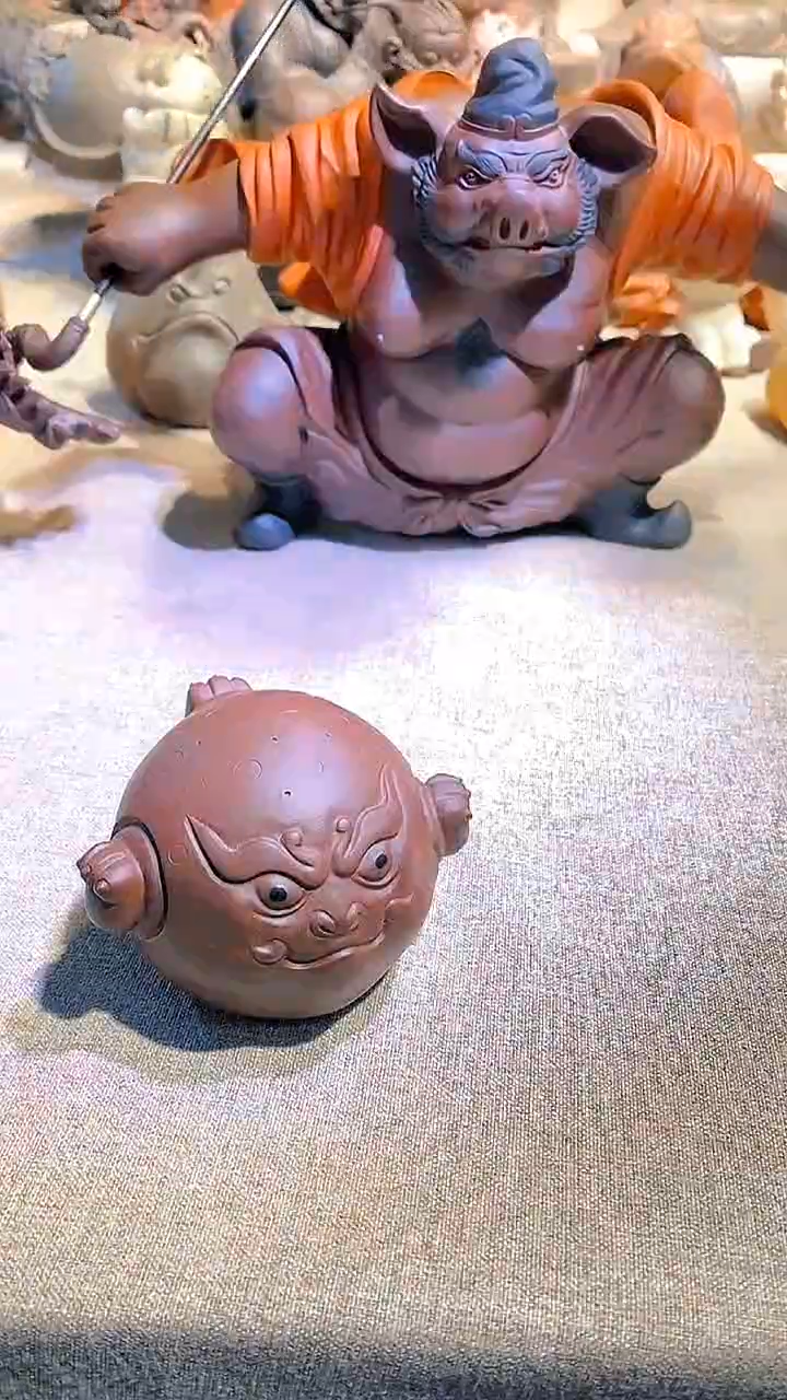 泥塑珍*好紫砂茶宠一鼓作气金蟾