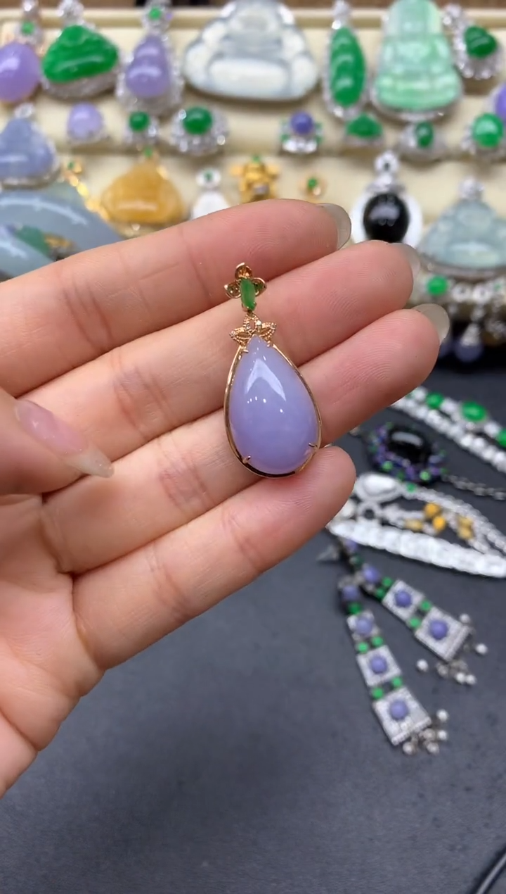 【闪购商品】翡翠颈饰18K金镶嵌322-中国好珍宝