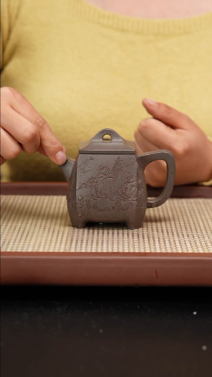 【闪购商品】紫砂茶壶全手工天青高石瓢