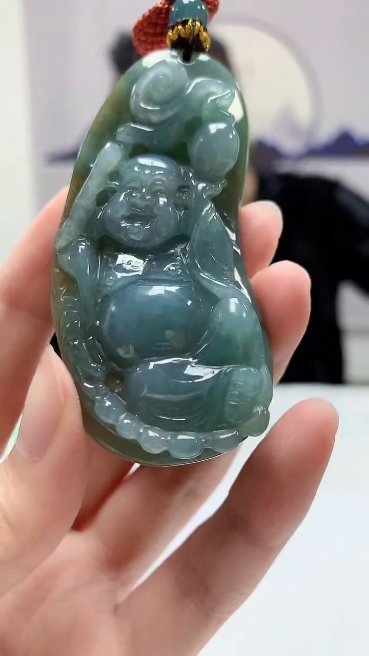 【闪购商品】定制翡翠未镶嵌4969zm-毛货挂件佛公104