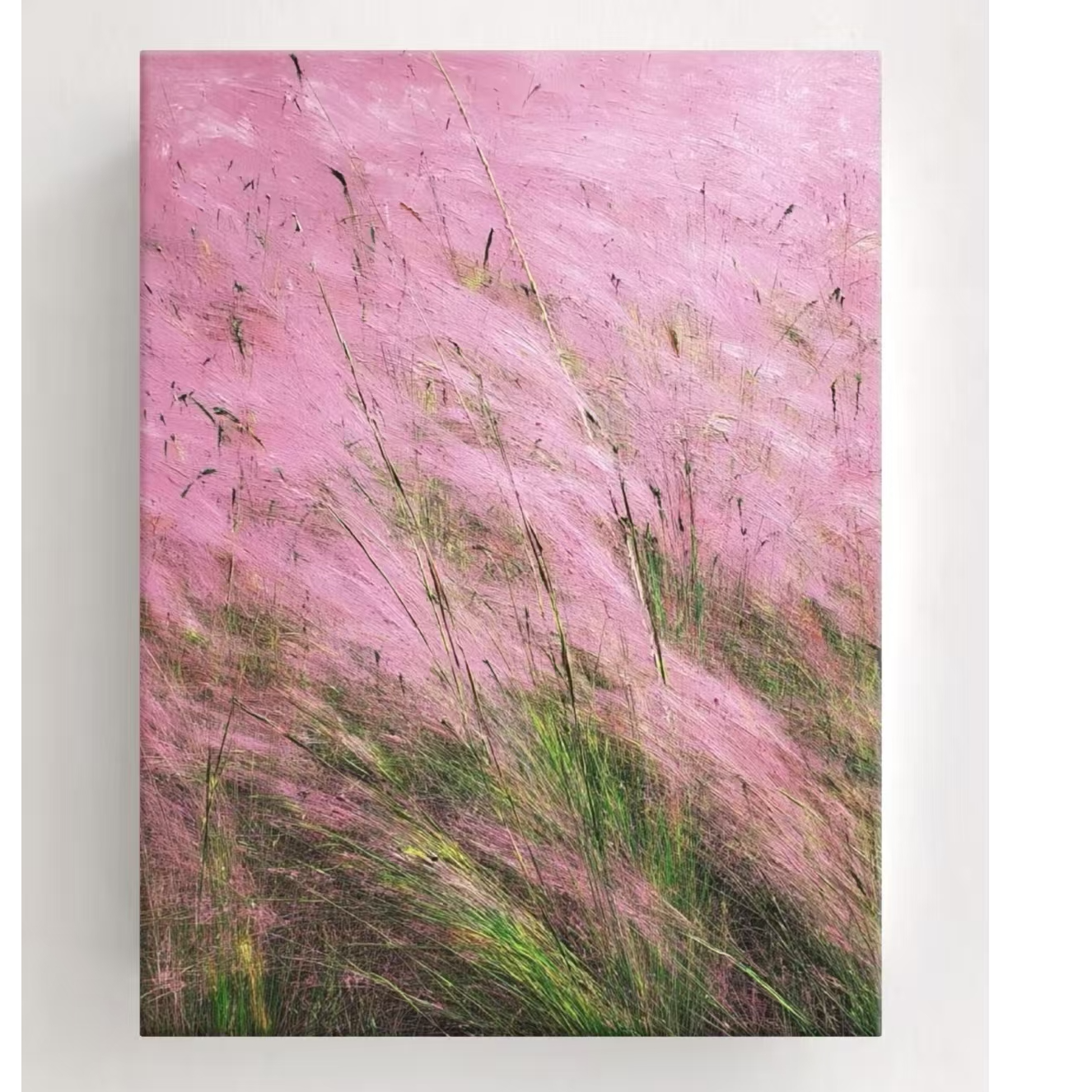 纯手♥绘无框油画《粉色的浪》抽象艺术轻奢简约装饰画