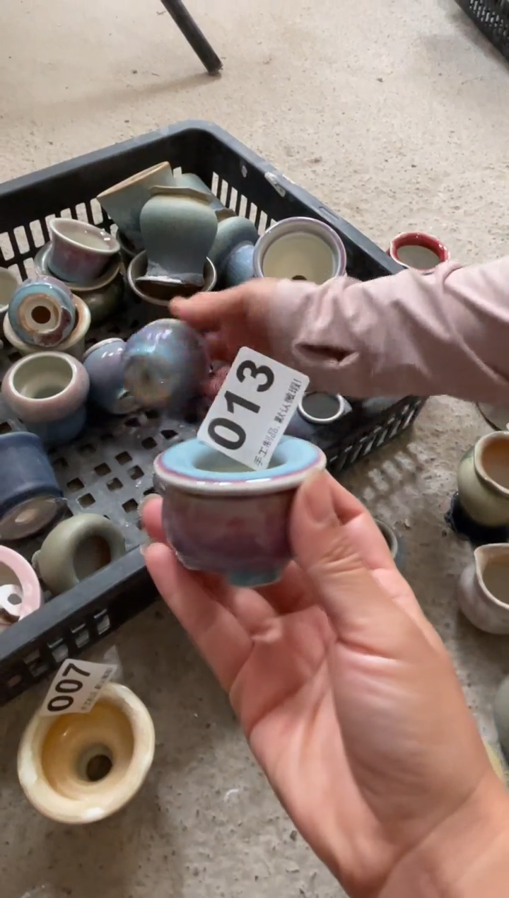 瓷片葡*013微瑕知木小芳花盆