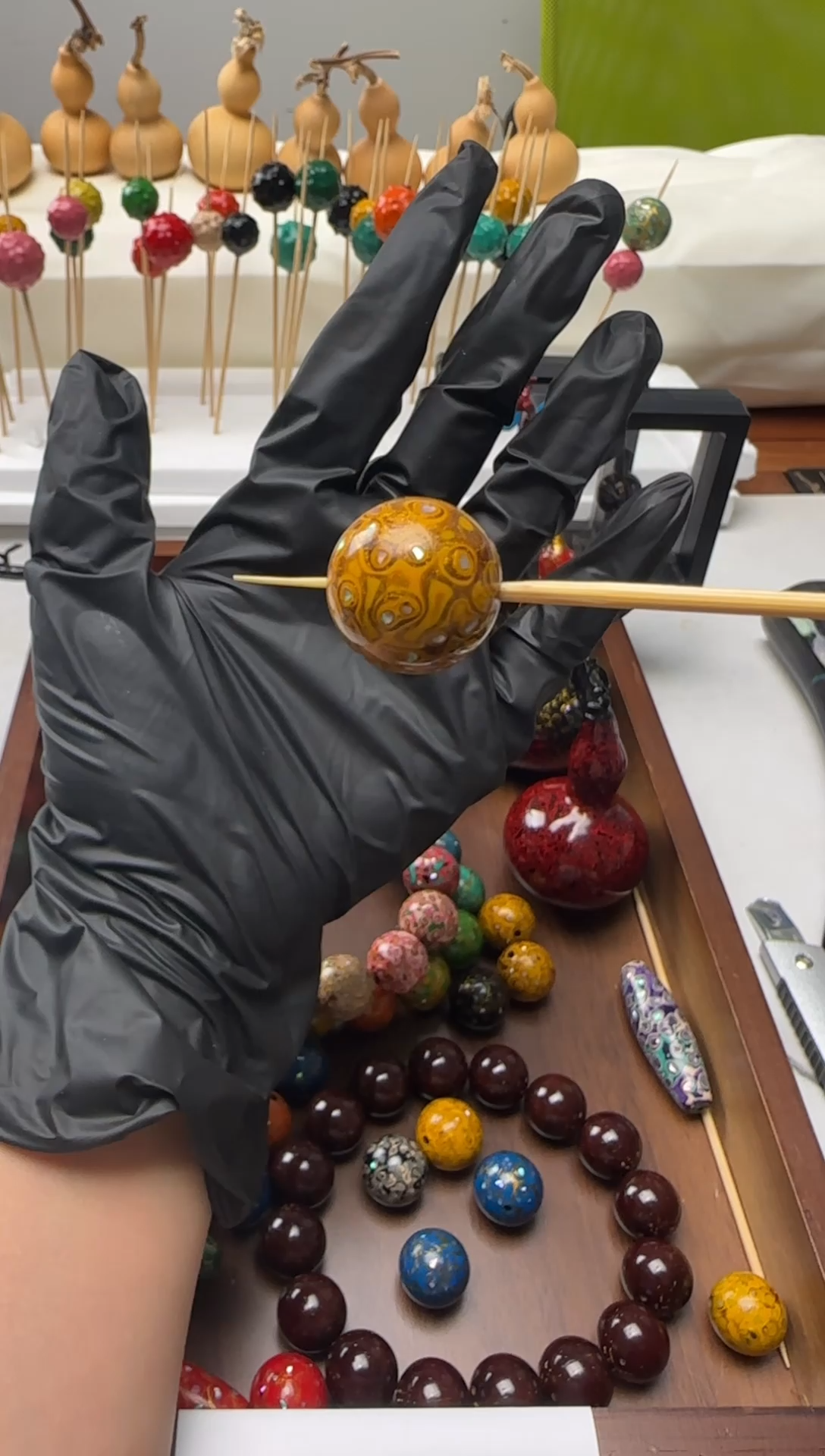 【非遗工美】漆珠1.5 单颗