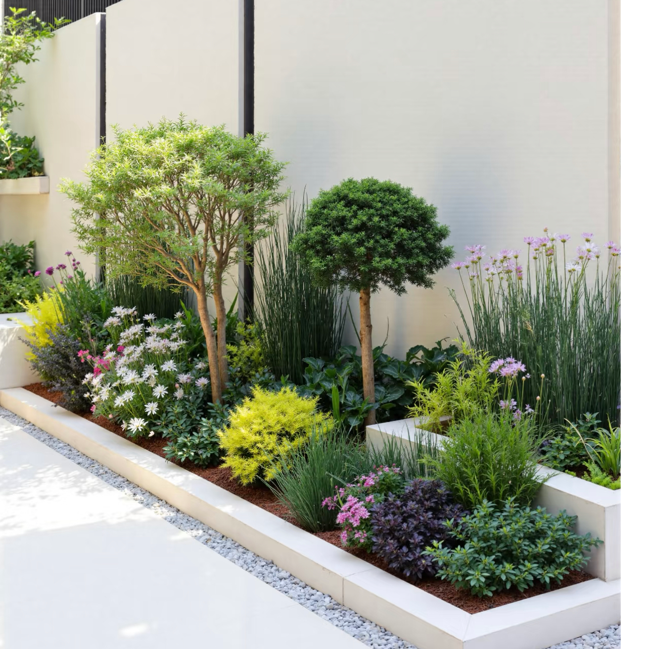 高端花境植物组合适合别墅庭院阳台露台四季观叶观花到手45棵植物