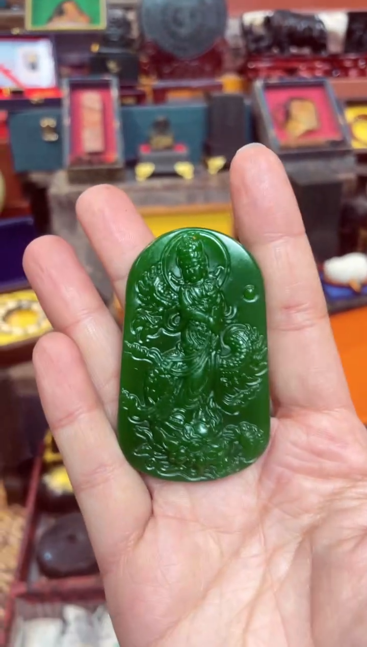 【闪购商品】和田玉（碧玉）吊坠未镶嵌观音