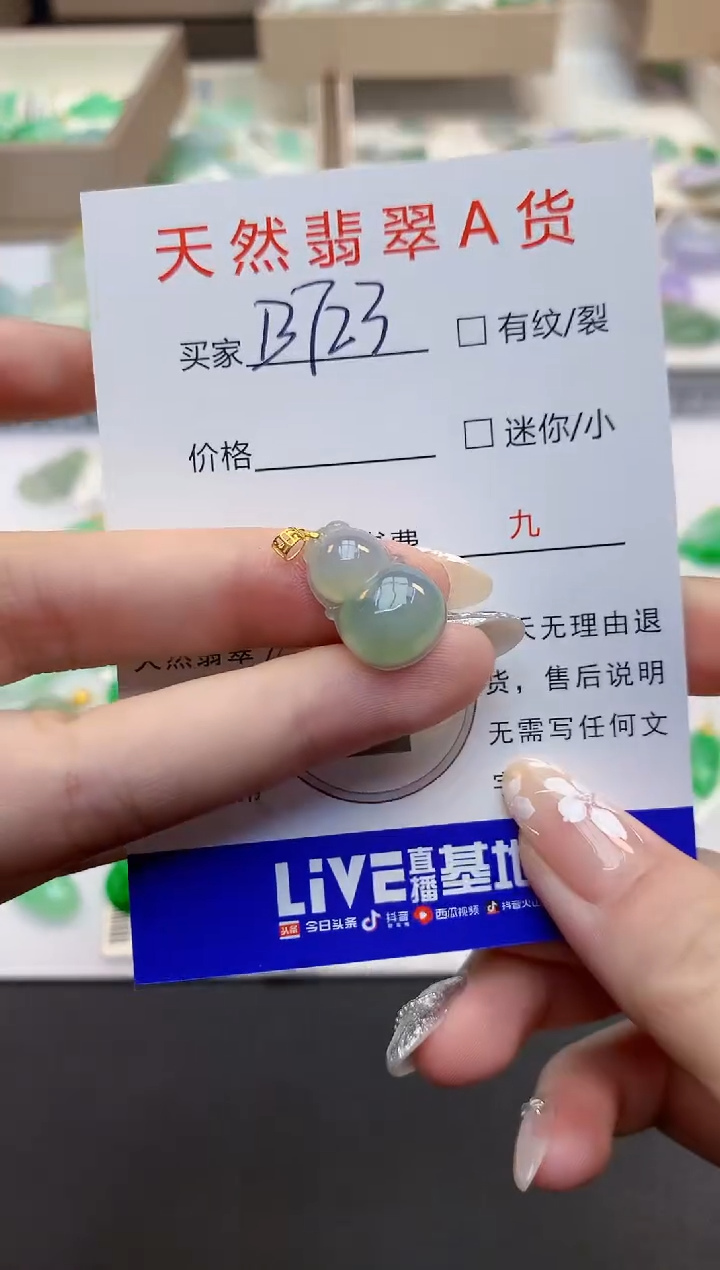 翡翠18K金镶嵌颈饰11111111