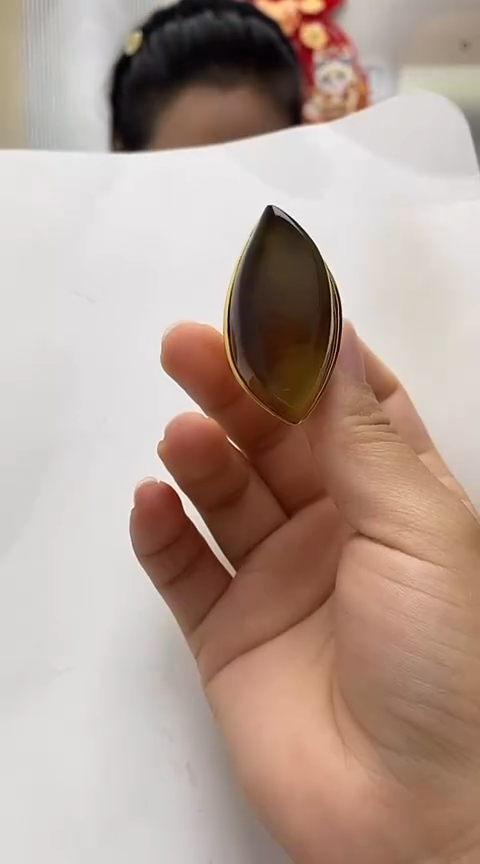 【闪购商品】琥珀裸石银S925镶嵌琥珀戒指