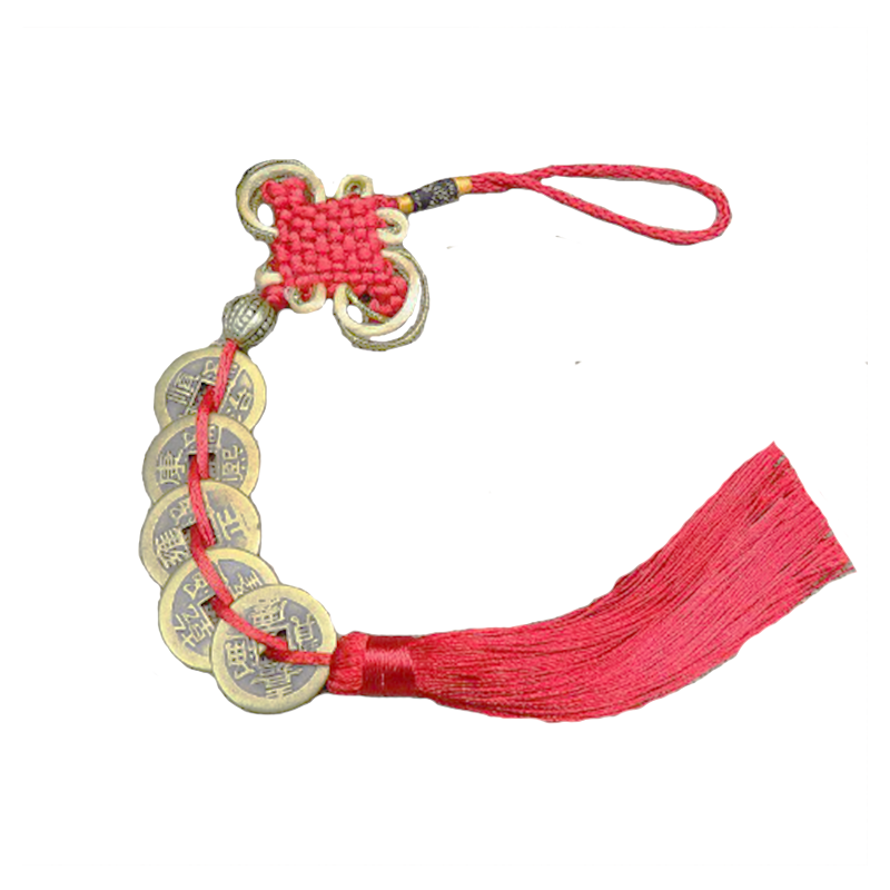 【姚易君推荐】大门 房间门 卫生间门专用 中国结五帝钱 门把手挂件
