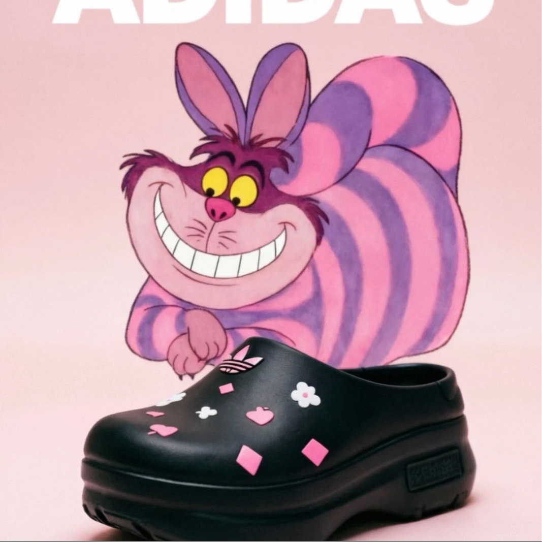 adidas三叶草ADIFOM迪士尼柴郡猫联名款运动穆勒鞋厨师鞋KH5901