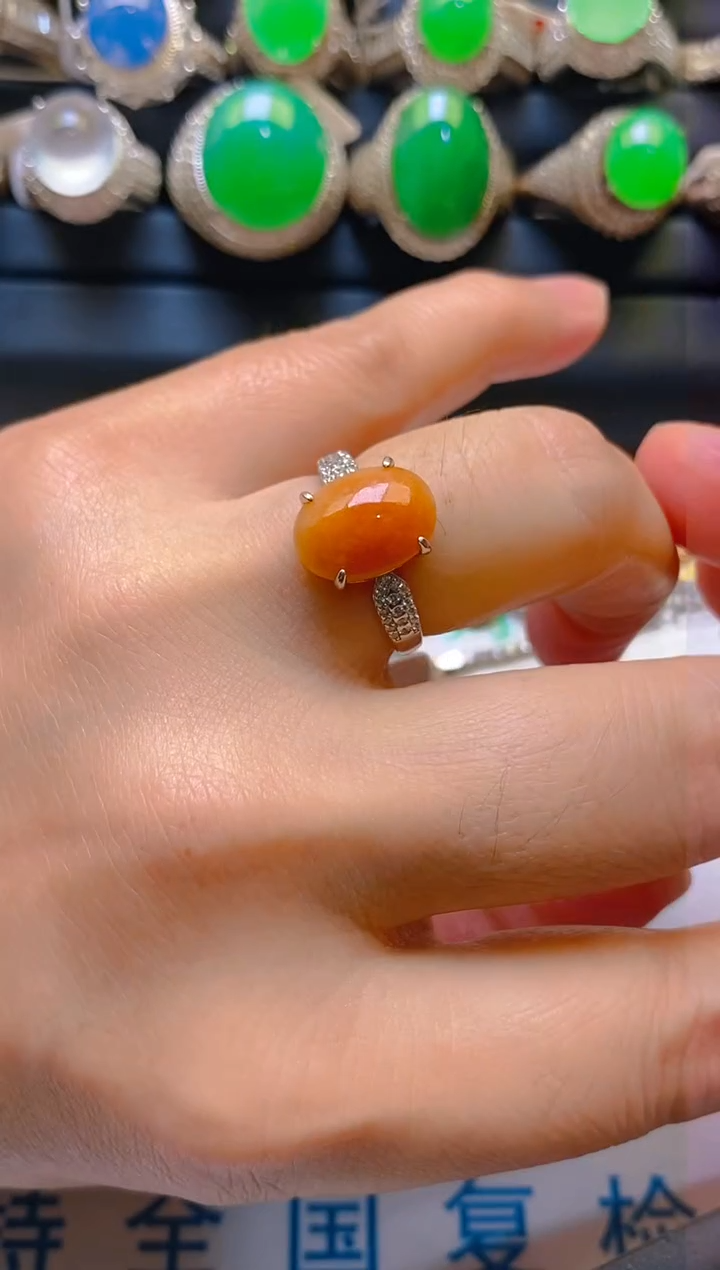 【闪购商品】翡翠耳饰银S925镶嵌天然A货翡翠1