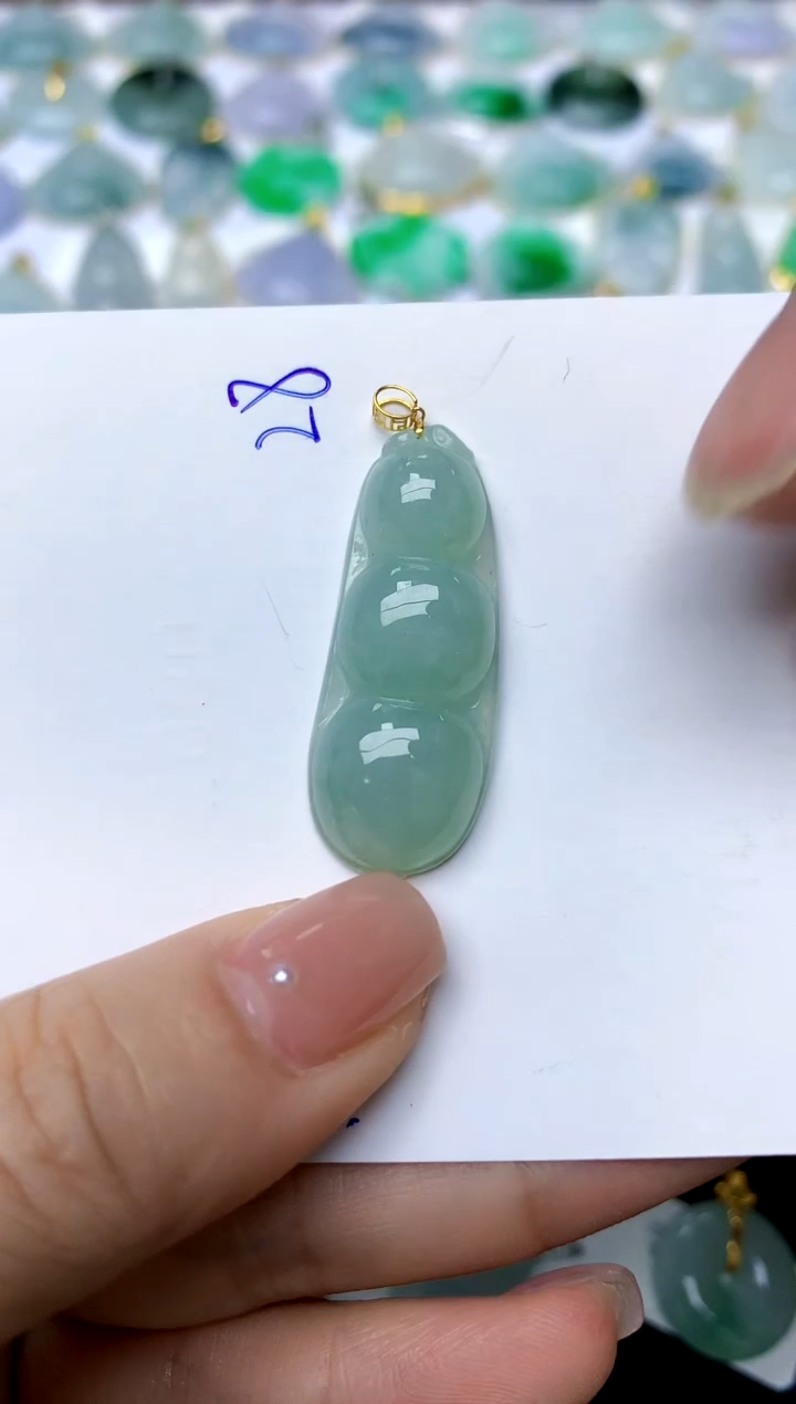 【闪购商品】翡翠颈饰18K金镶嵌28天然A货翡翠