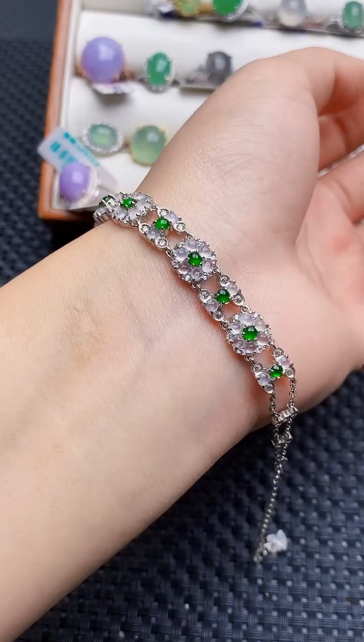 银S925镶嵌戒指翡翠5771