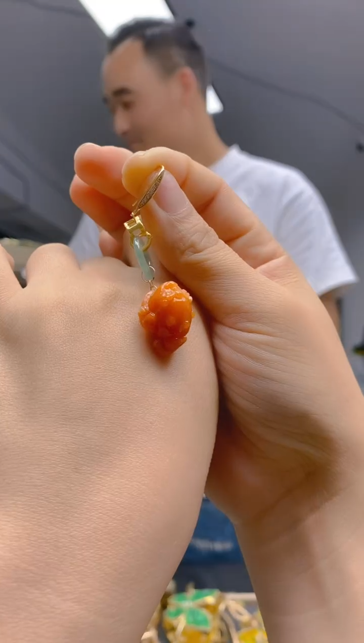 【闪购商品】翡翠耳饰合金0224翡翠耳钩一个
