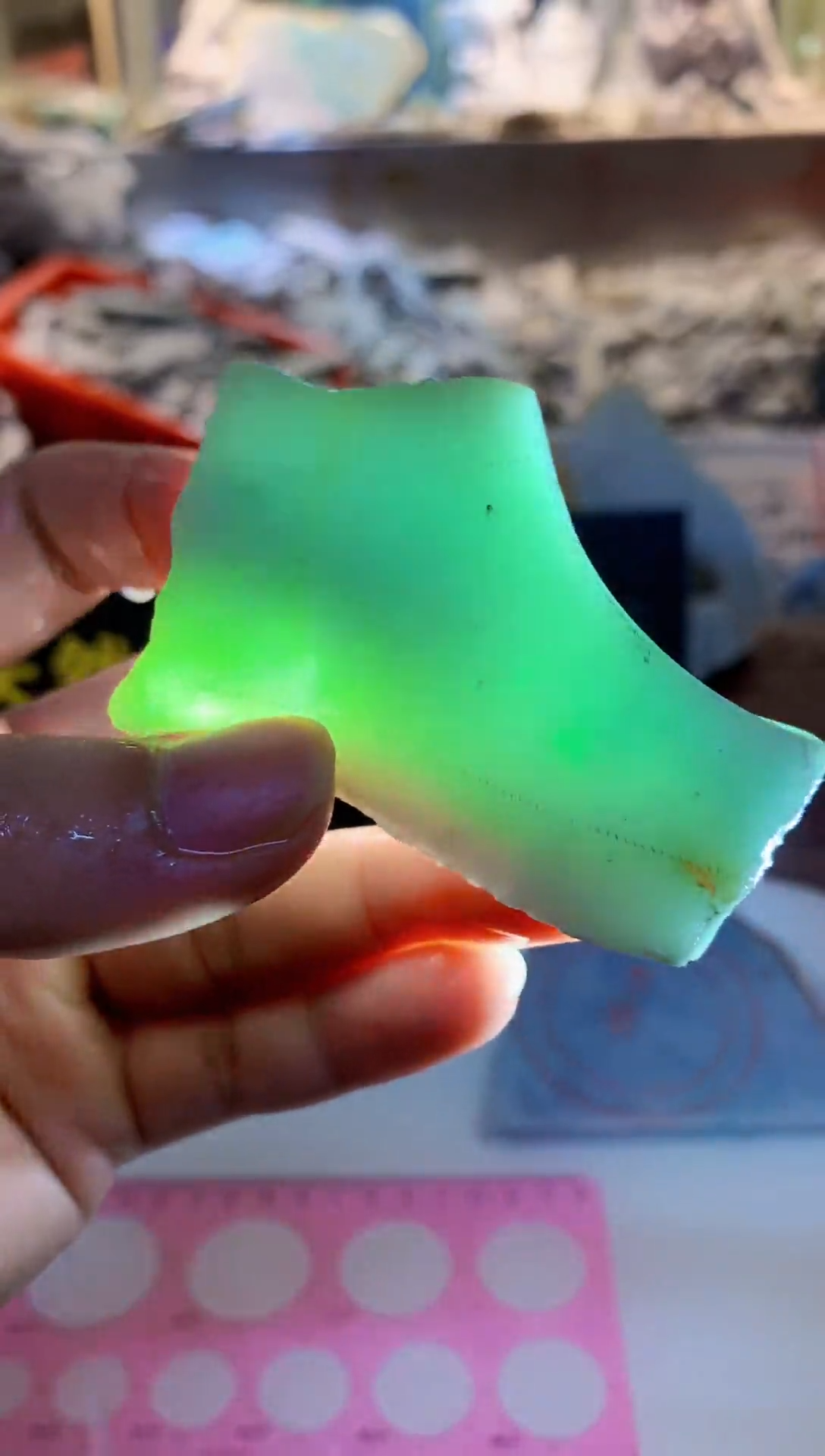 裸石翡翠0朗0翡翠珠宝894