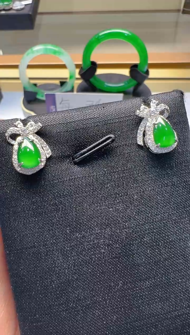 【闪购商品】翡翠耳饰银S925镶嵌多样性团购发一件