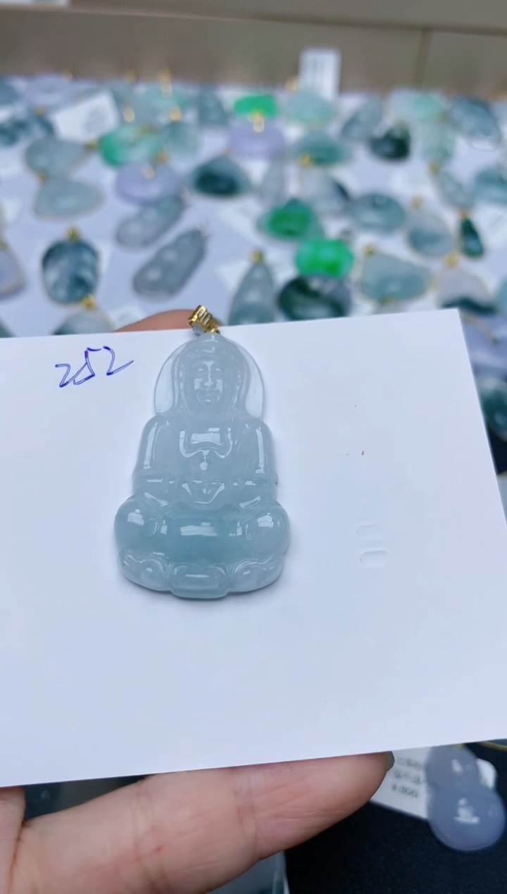 【闪购商品】翡翠颈饰18K金镶嵌天然翡翠A货    252