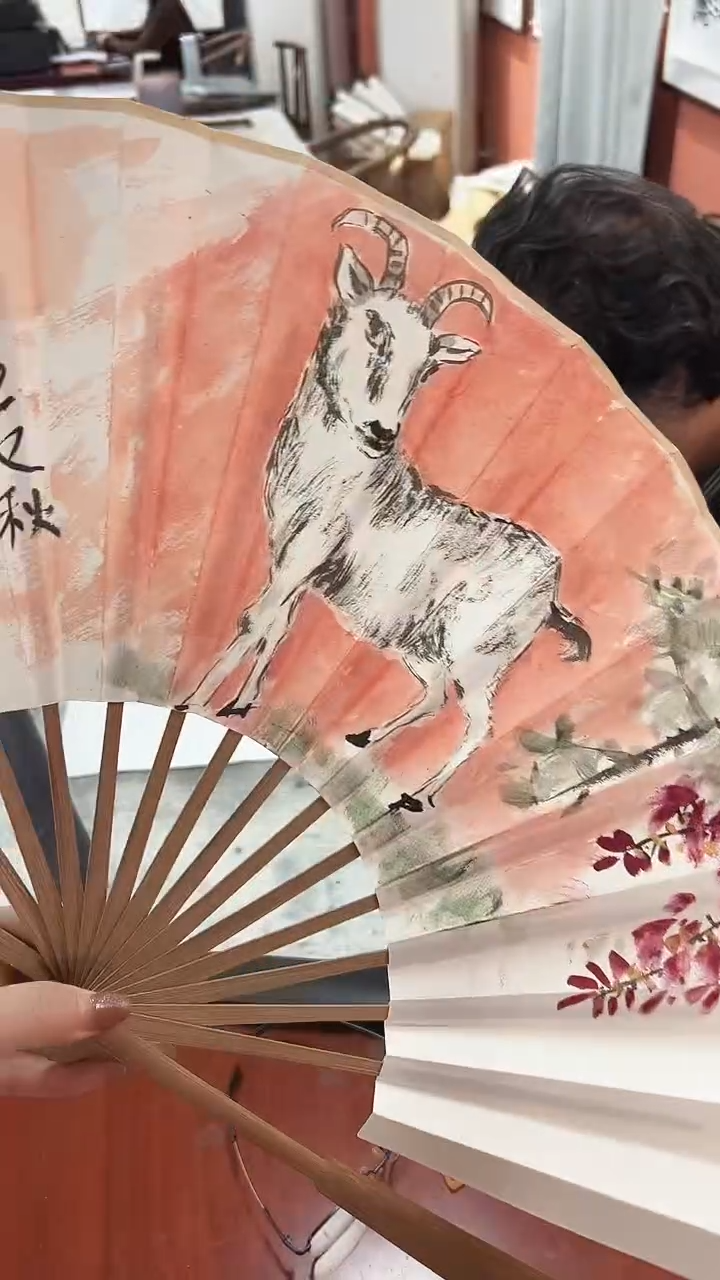 国画李火庆/国画/扇子