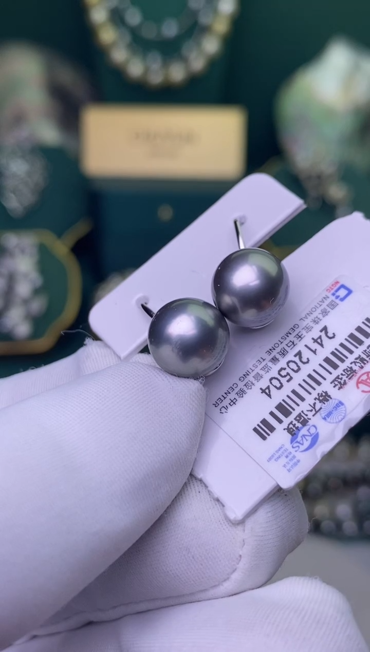 【闪购商品】海水珍珠耳饰银S925镶嵌9-10