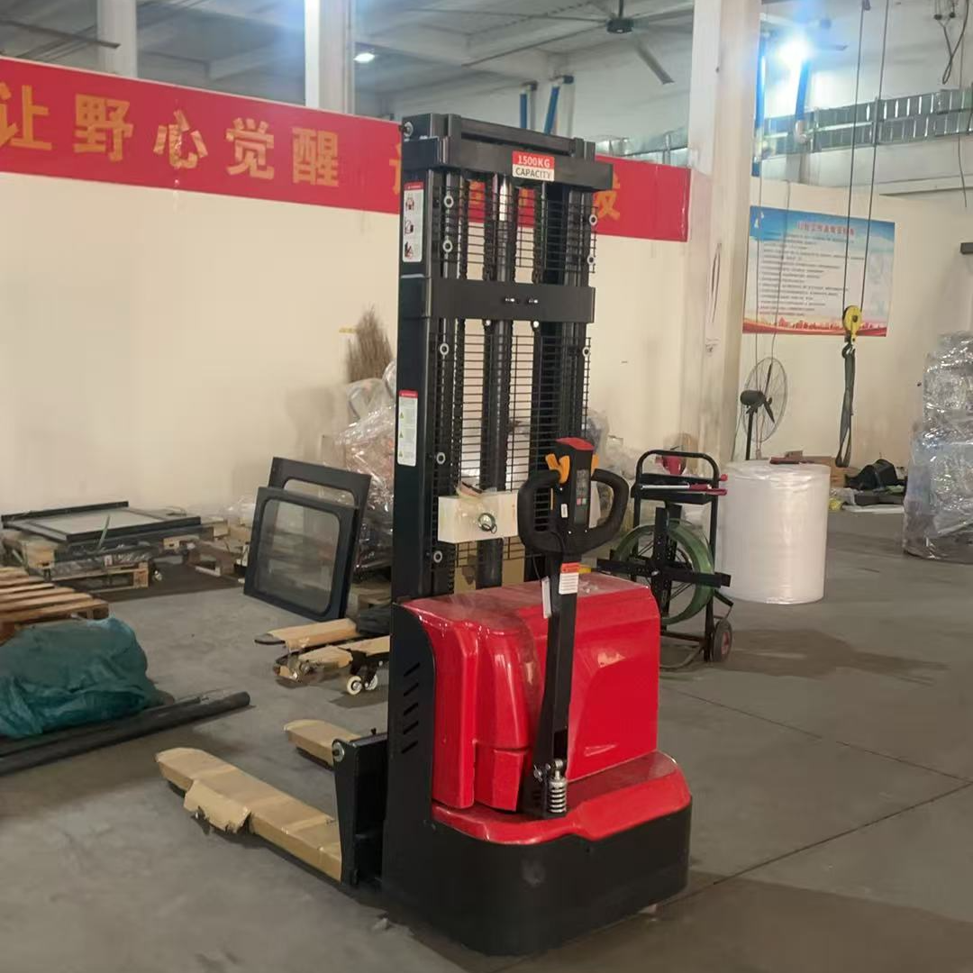 电动叉车1.5吨无腿堆高车铅酸电池卸货堆垛液压升降机搬运车