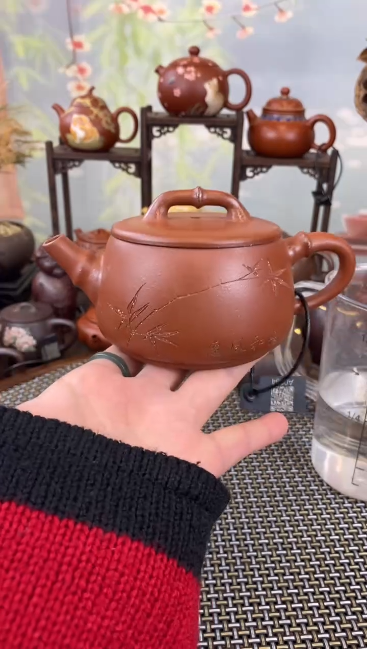 茶壶紫砂降坡泥竹节石瓢