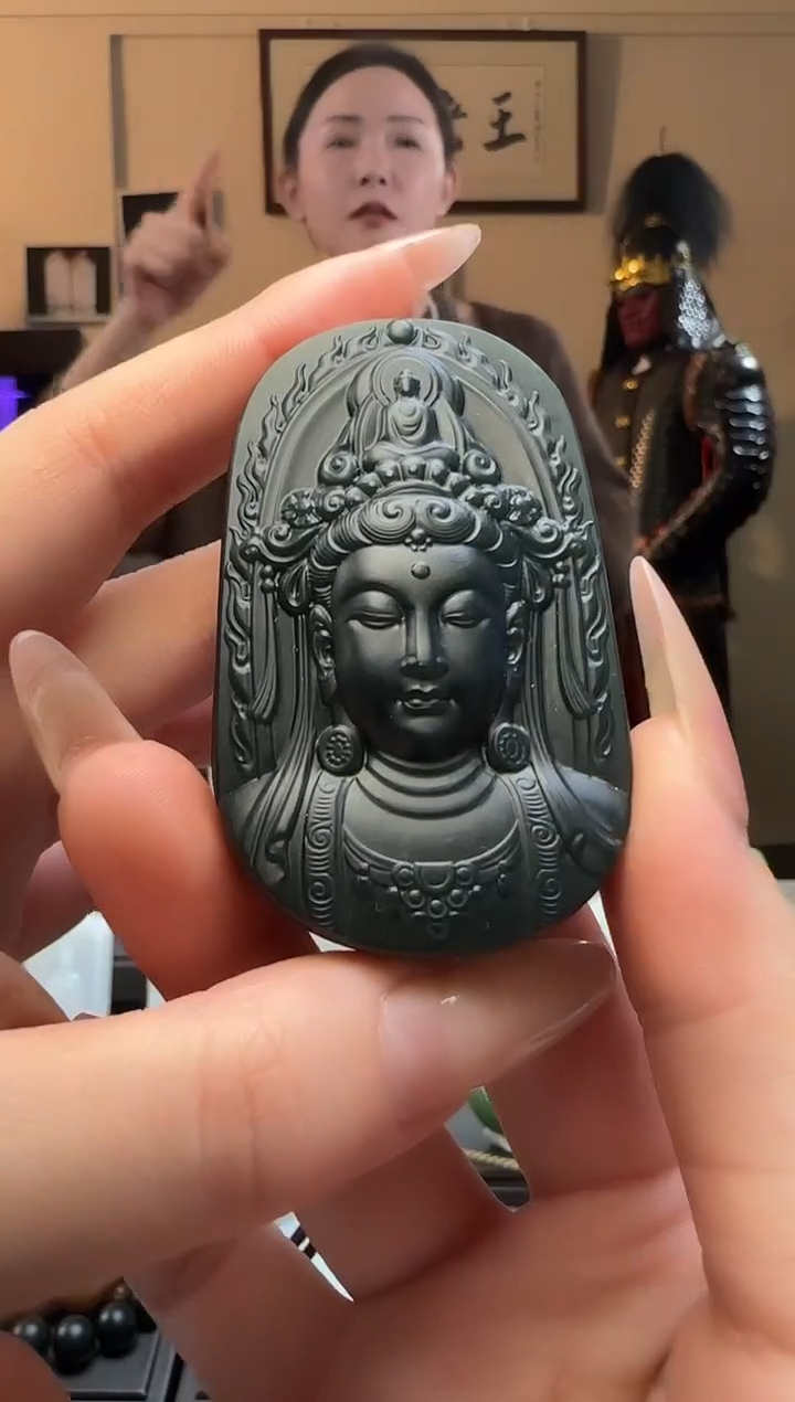 【闪购商品】和田玉青玉观音未镶嵌吊坠