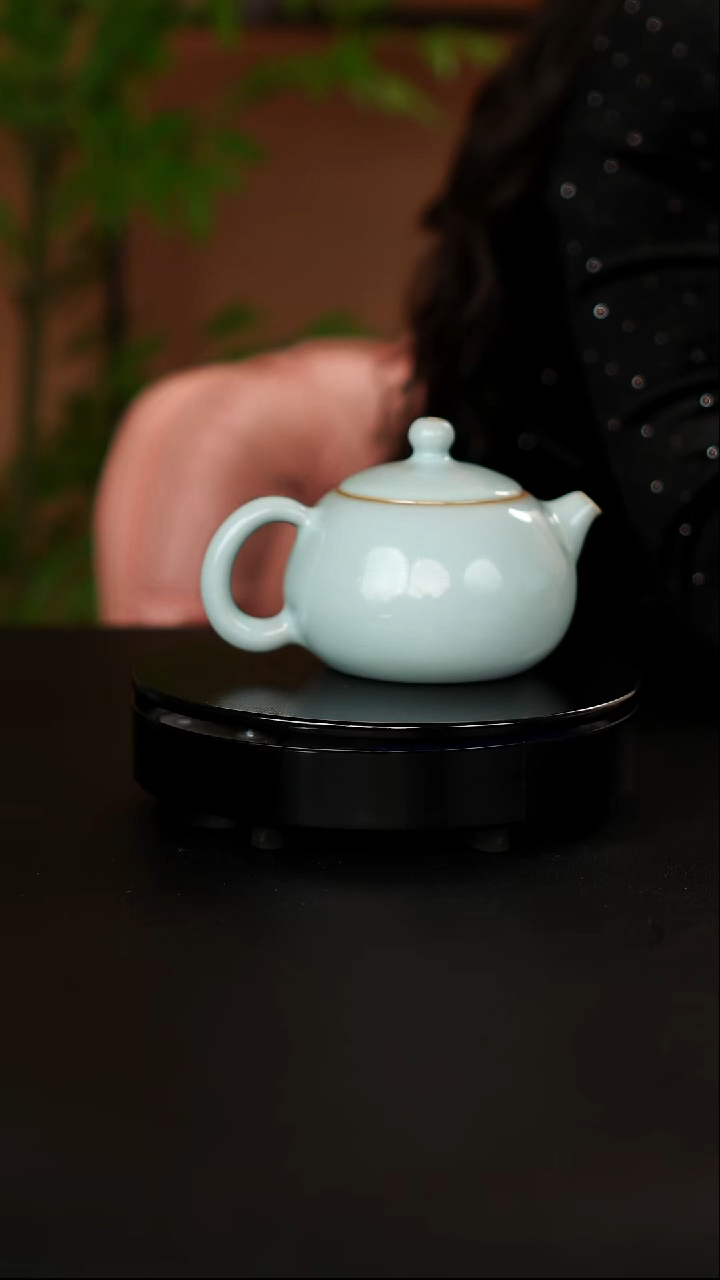 青韵汝瓷天青西施壶