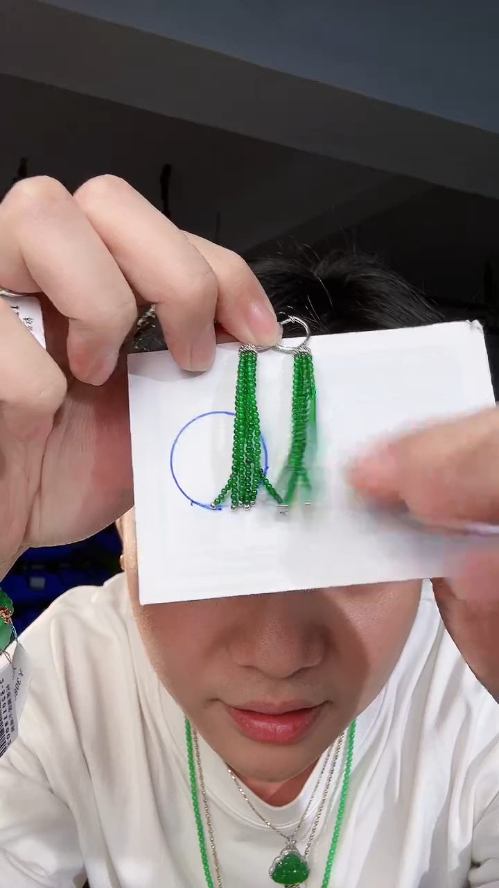 【闪购商品】翡翠耳饰18K金镶嵌缅料A货翡翠/支持复检/一件