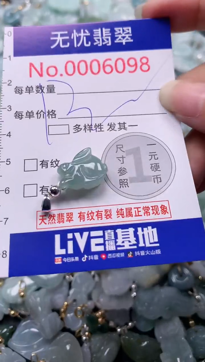吊坠(不含链)未镶嵌翡翠6098
