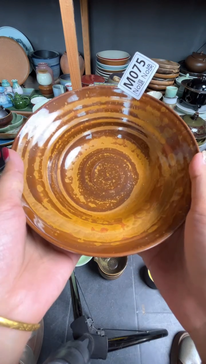 瓷片冬**曦n075金秋手工盘