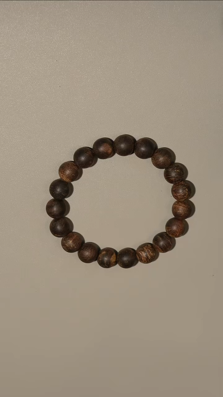 沉香手串文莱黑棋软丝沉水1.0单圈手串12.5克