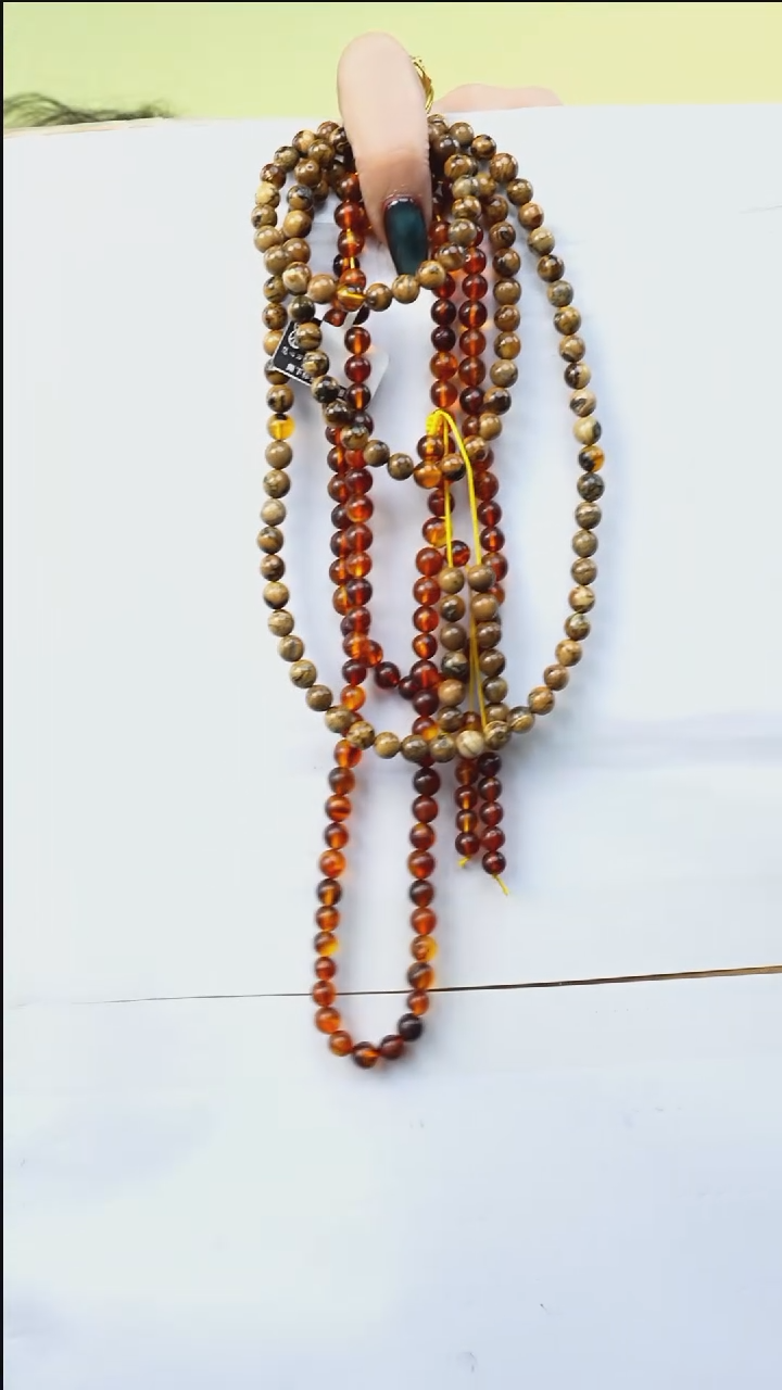 【闪购商品】琥珀颈饰未镶嵌套装2件