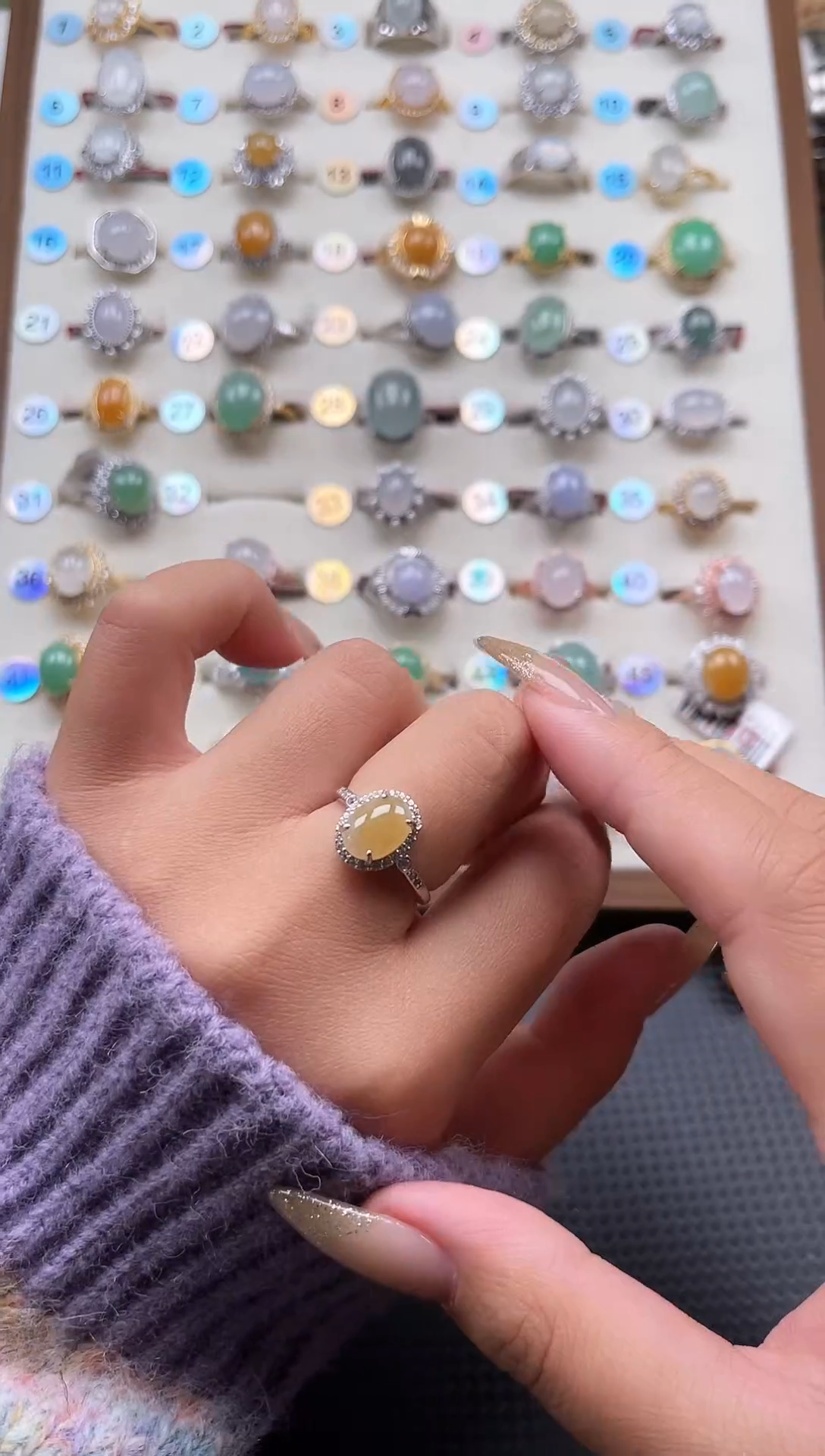 【闪购商品】翡翠戒指银S925镶嵌天然A货翡翠戒指