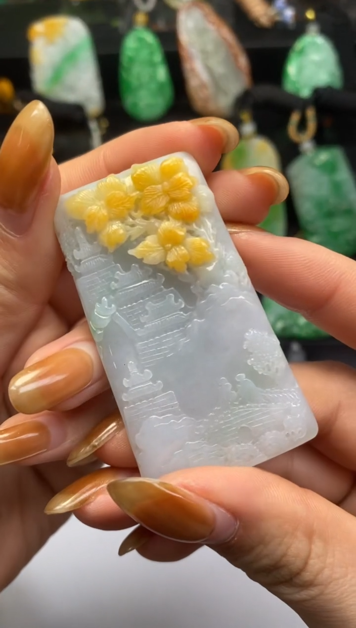 【闪购商品】翡翠颈饰未镶嵌翡翠A货一物一证