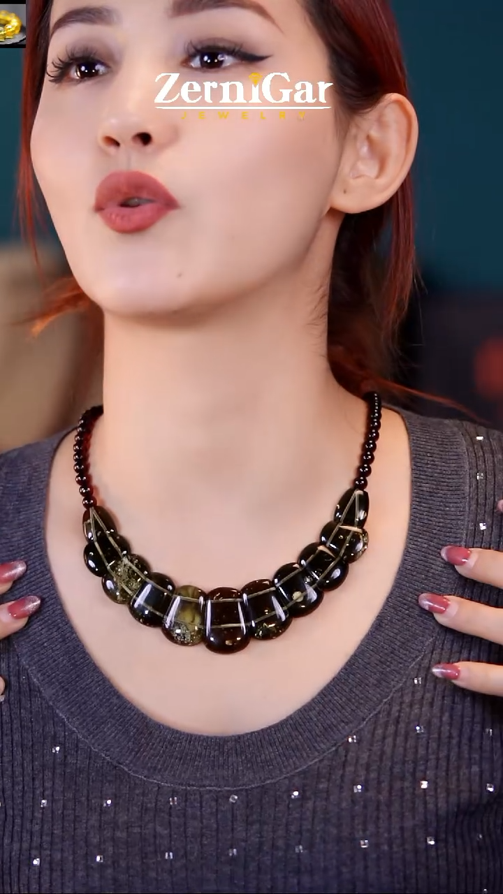 【闪购商品】琥珀颈饰未镶嵌天然琥珀项链