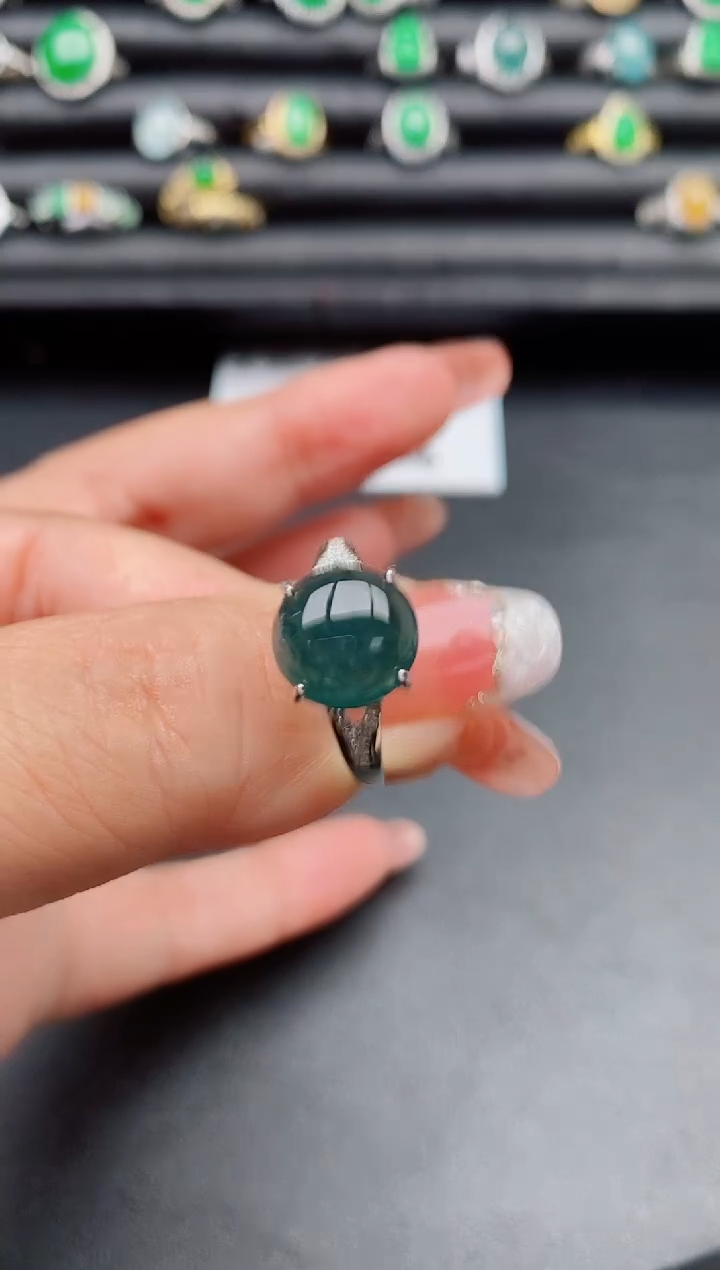 【闪购商品】翡翠戒指银S925镶嵌2321321