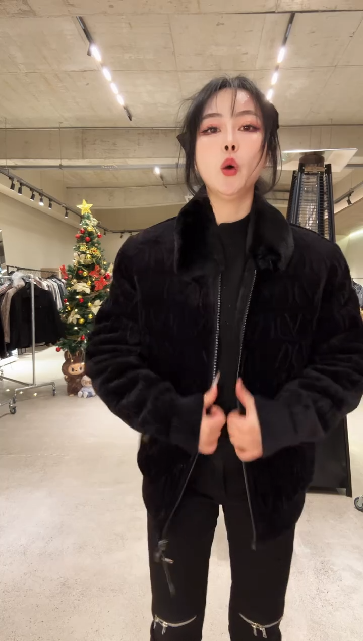 52码（140-155斤）男士兔毛领鹅绒服