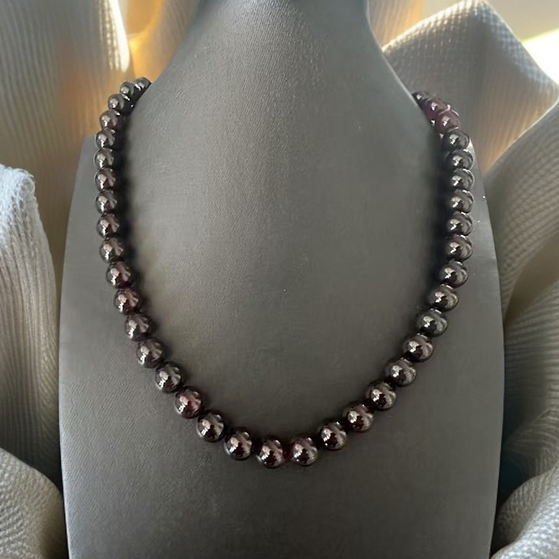 典藏收血离子玉石项链卡10mm 2-94