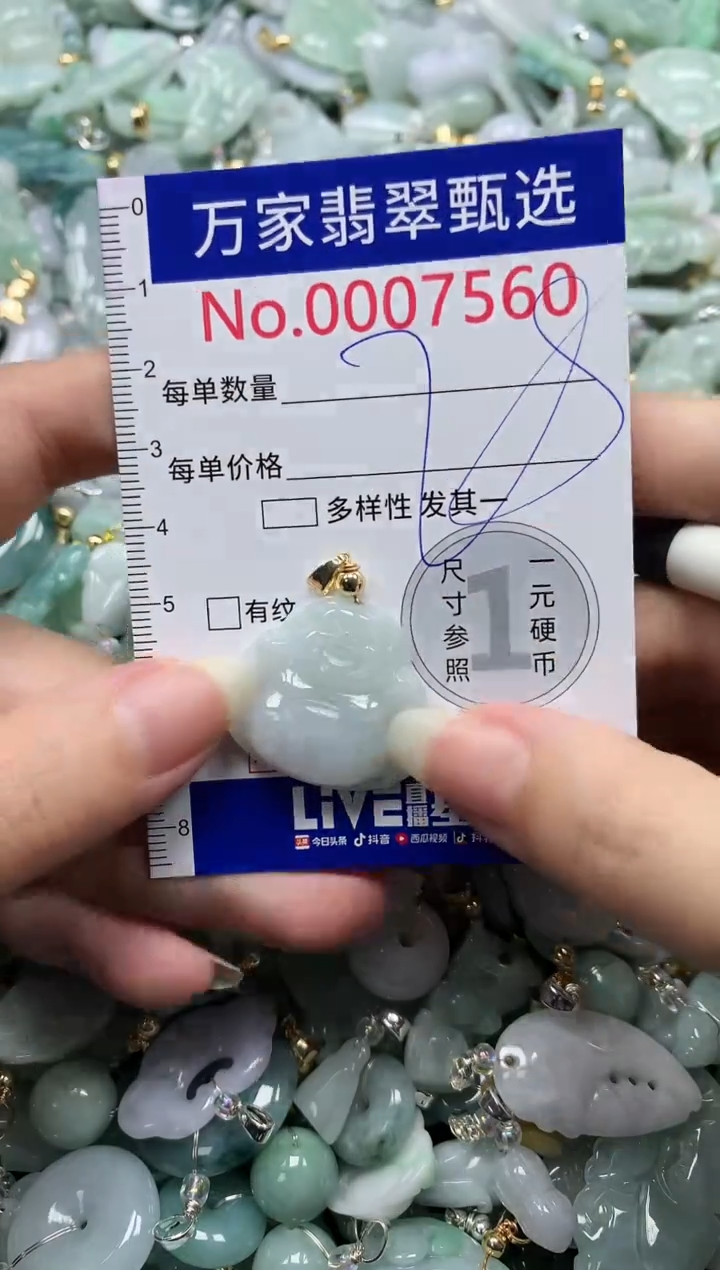 吊坠(不含链)未镶嵌翡翠7560