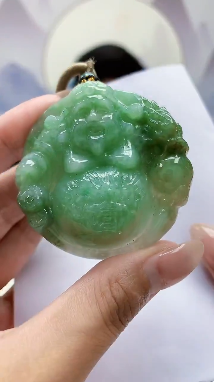 未镶嵌定制翡翠4917MM-毛货挂件120